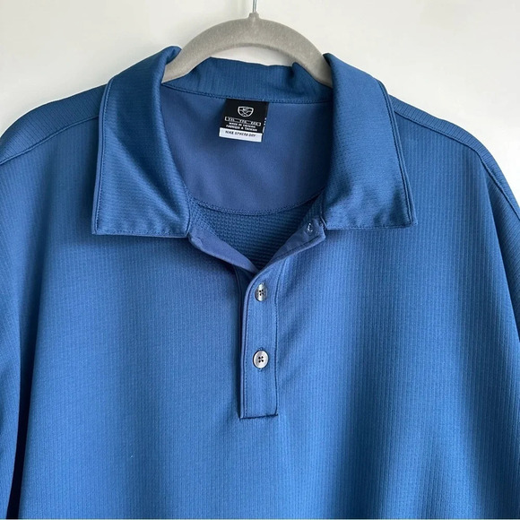 Mens Nike Golf Polo Shirt Sphere Dry Size XXL Short Sleeve Blue - Picture 2 of 9